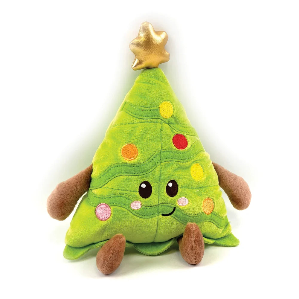 Happy Pet Cooper Christmas Tree Multi Squeaker Dog Toy