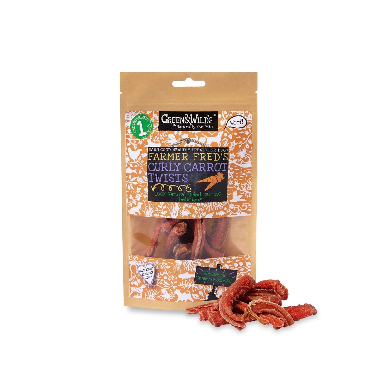 Green & Wild's Curly Carrot Twists 75g