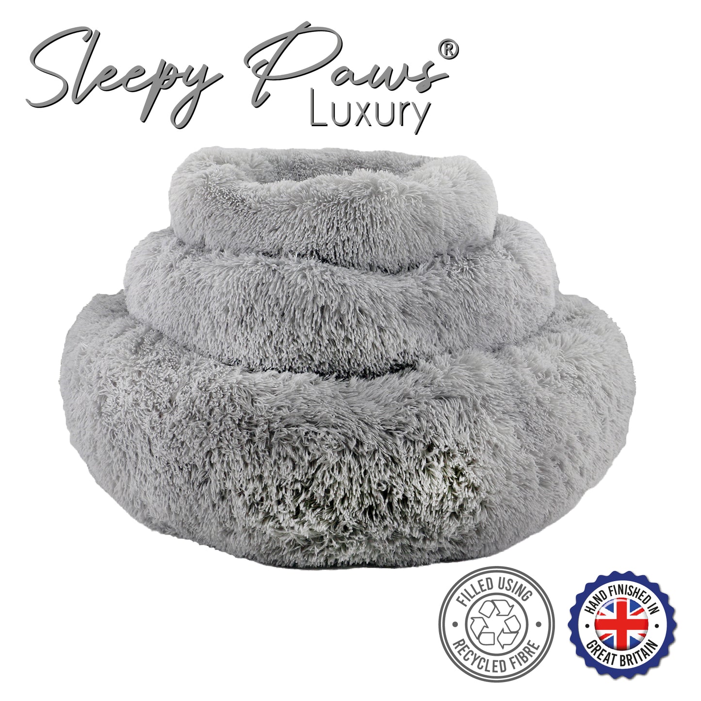 Ancol Super Plush Donut Bed Slate Grey