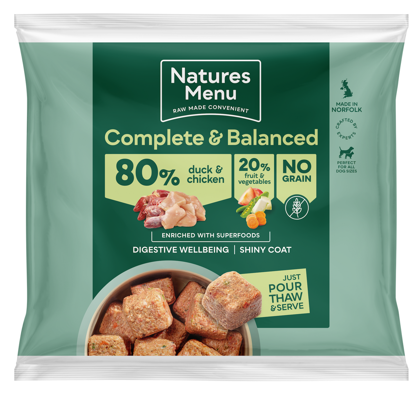 Natures Menu 80/20 Nuggets 1kg