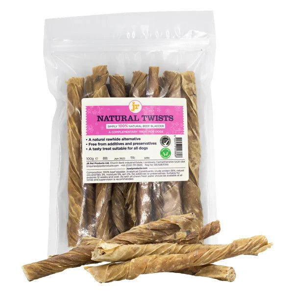 JR Natural Beef Bladder Twist 100g