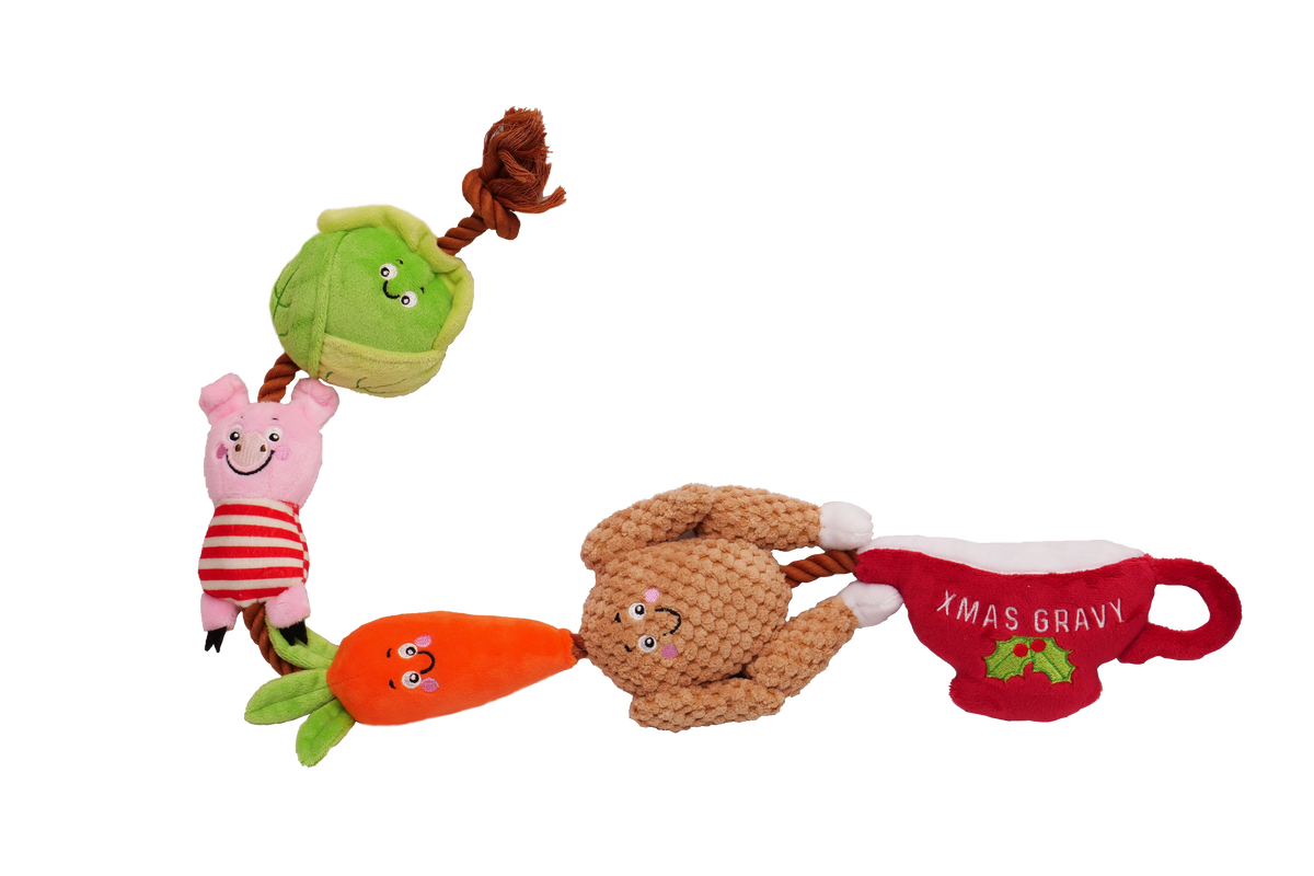 House Of Paws Christmas Dinner Rope Toy