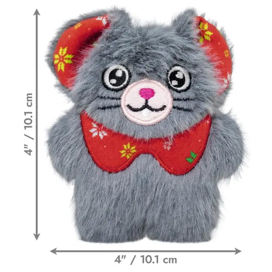 KONG Holiday Cat Snuzzles Mouse Grey