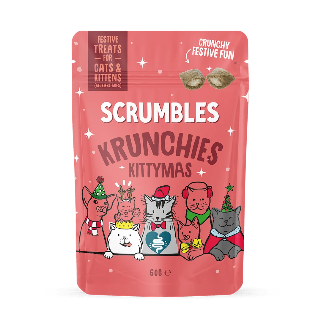 Scrumbles Christmas Turkey Krunchies Cat Treats 60g