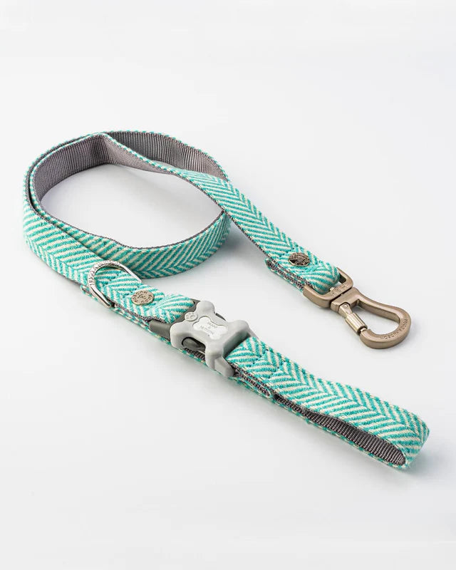 Hugo & Hudson Herringbone Lead Aqua 1.5m