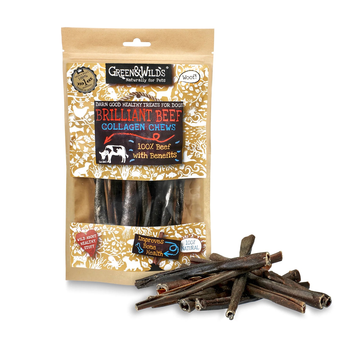 Green & Wild's Brilliant Beef Collagen Chews 100g