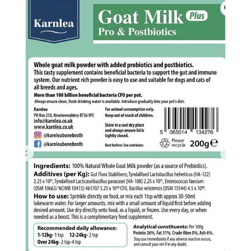 Karnlea Goat Milk With Probiotics 200g