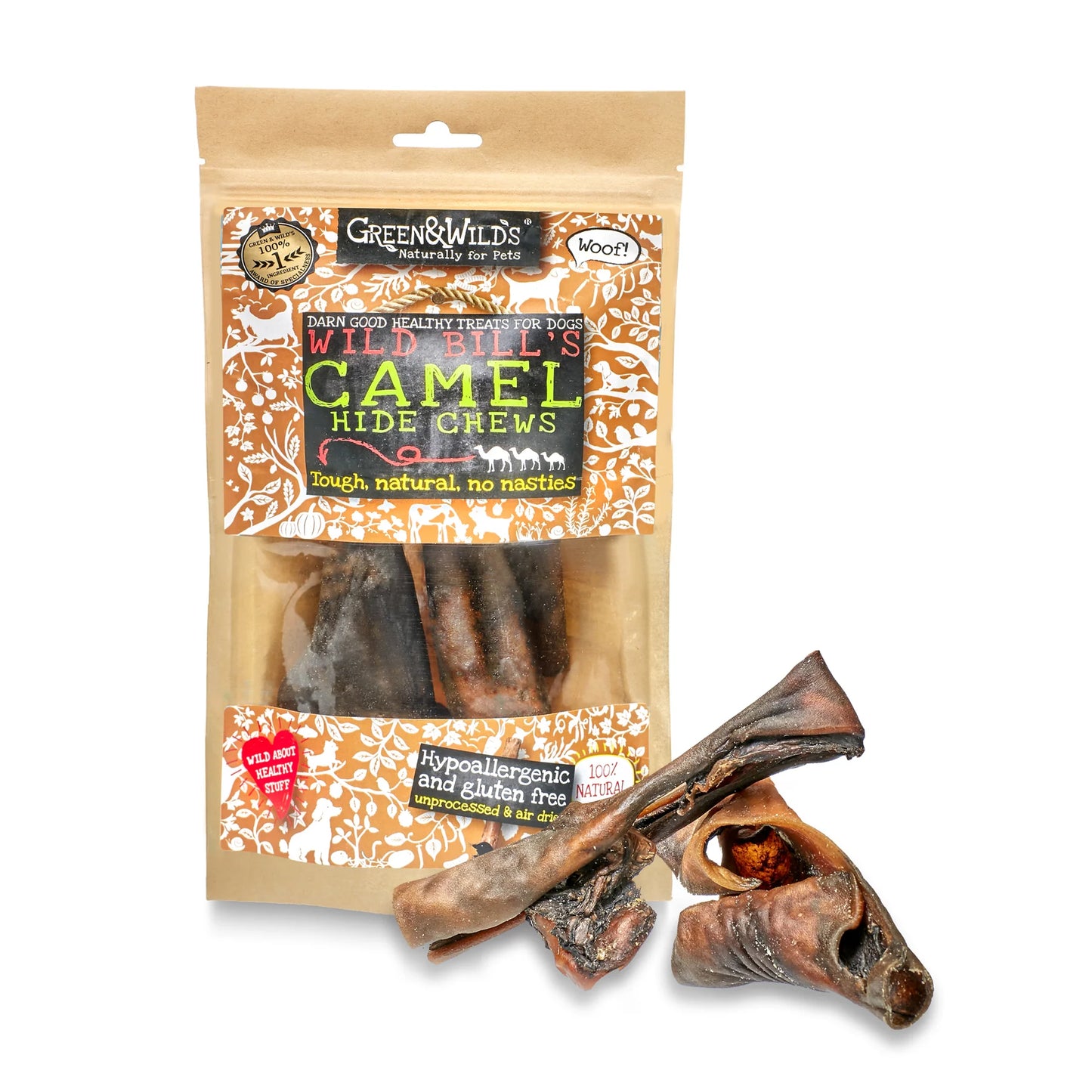 Green & Wild's Wild Bills Camel Hide Chews 100g