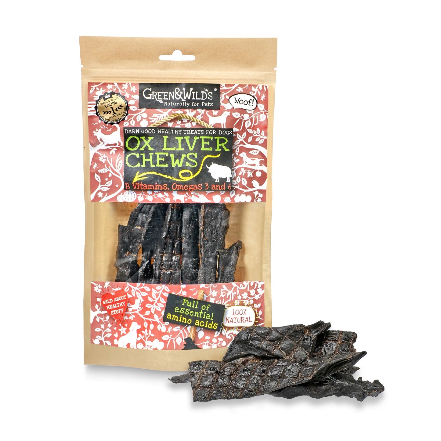 Green & Wild's Ox Liver Chews 100g