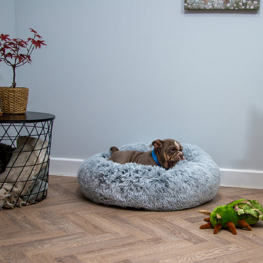 Ancol Super Plush Donut Bed Slate Grey