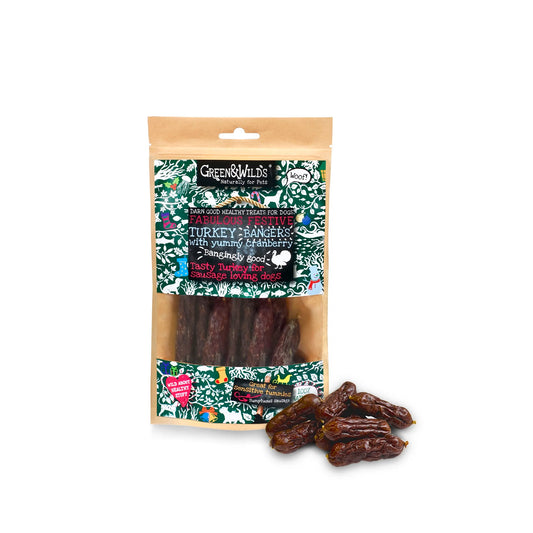 Green & Wilds Turkey Bangers with Cranberry  75g