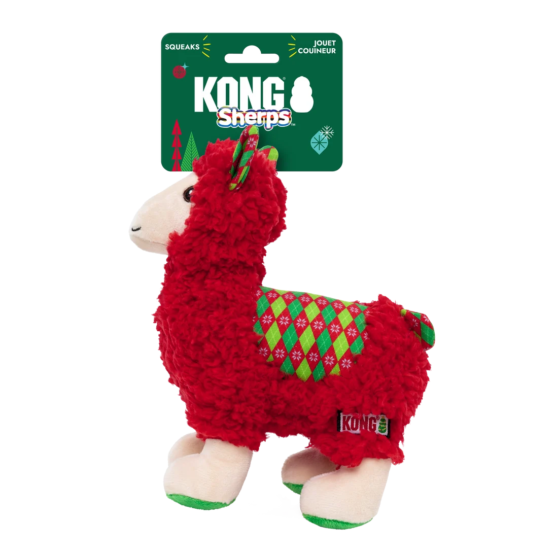 KONG Holiday Sherps Llama Red Medium