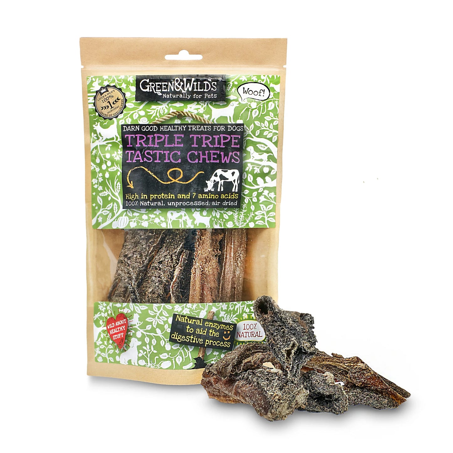 Green & Wilds Triple Tripe Tastic Chews 100g