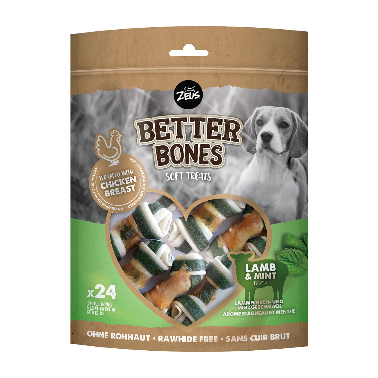 Zoë & Zeus Better Bones Wrapped Bone 24Pk