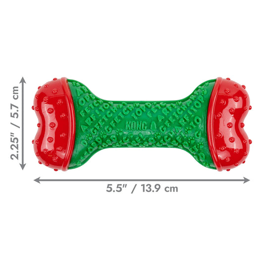 KONG Holiday CoreStrength Bone Green Small/Medium