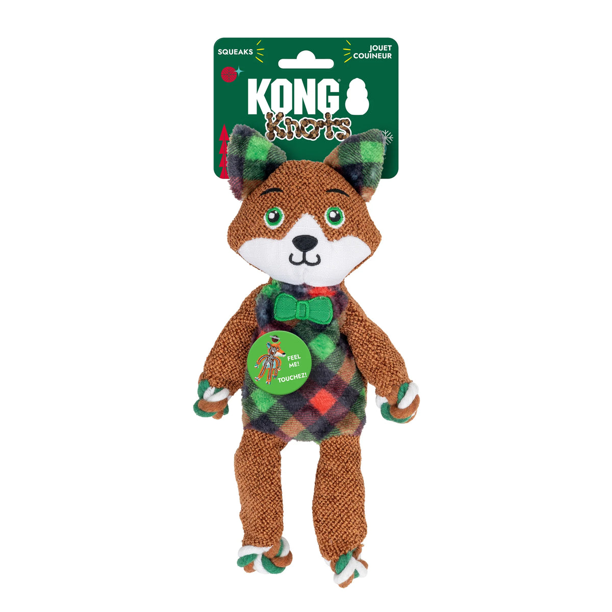 KONG Xmas Floppy Knots Fox Small/Medium