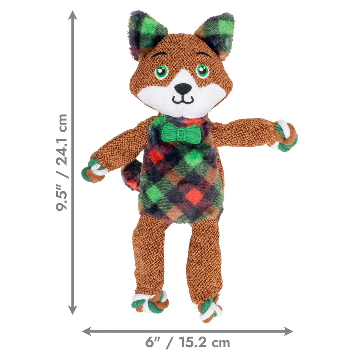 KONG Xmas Floppy Knots Fox Small/Medium