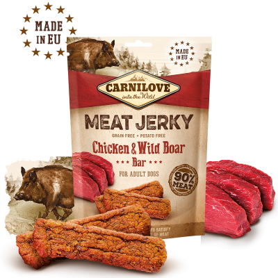 Carnilove Jerky Chicken & Wild Boar Bars 100g