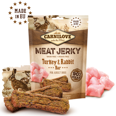 Carnilove Jerky Turkey & Rabbit Fillet Bar 100g