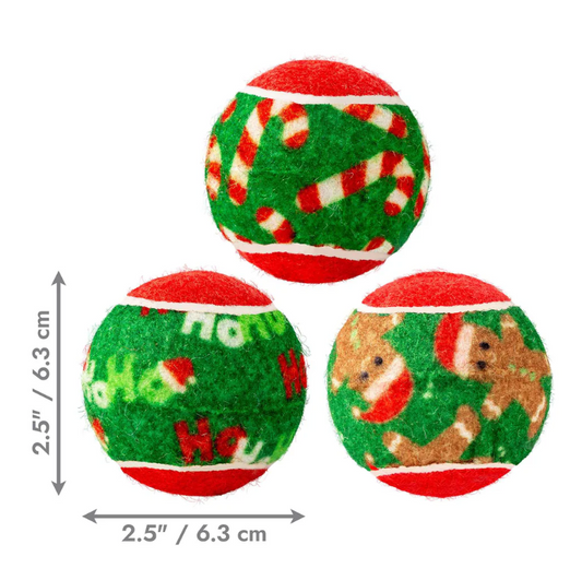 KONG Holiday Squeakair Balls 6 Pack Medium