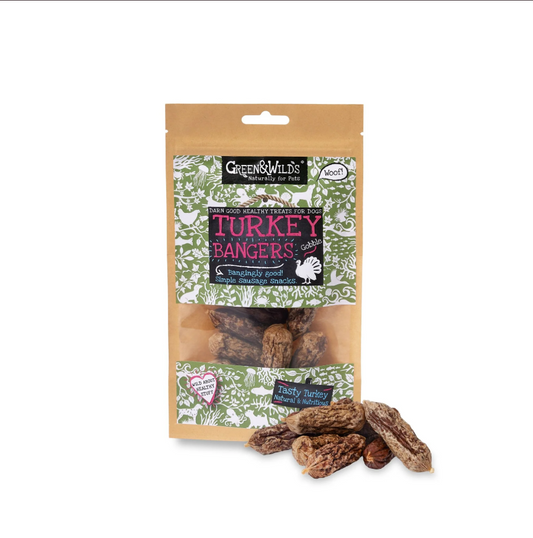 Green & Wild's Turkey Bangers 75g