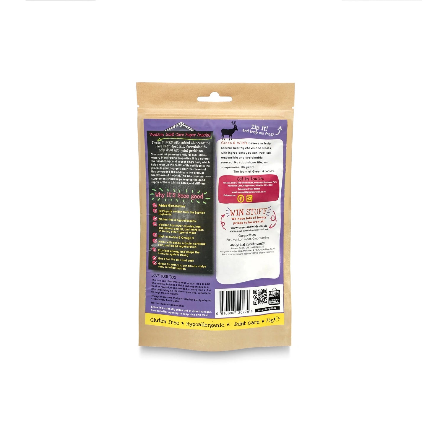 Green & Wild's Venison Joint Care Super Snacks 75g