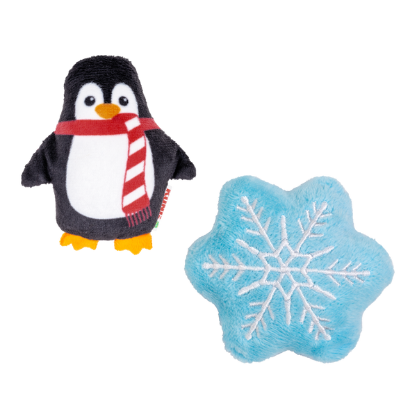 KONG Holiday Scrattles Pengiun Snowflake Two Pack