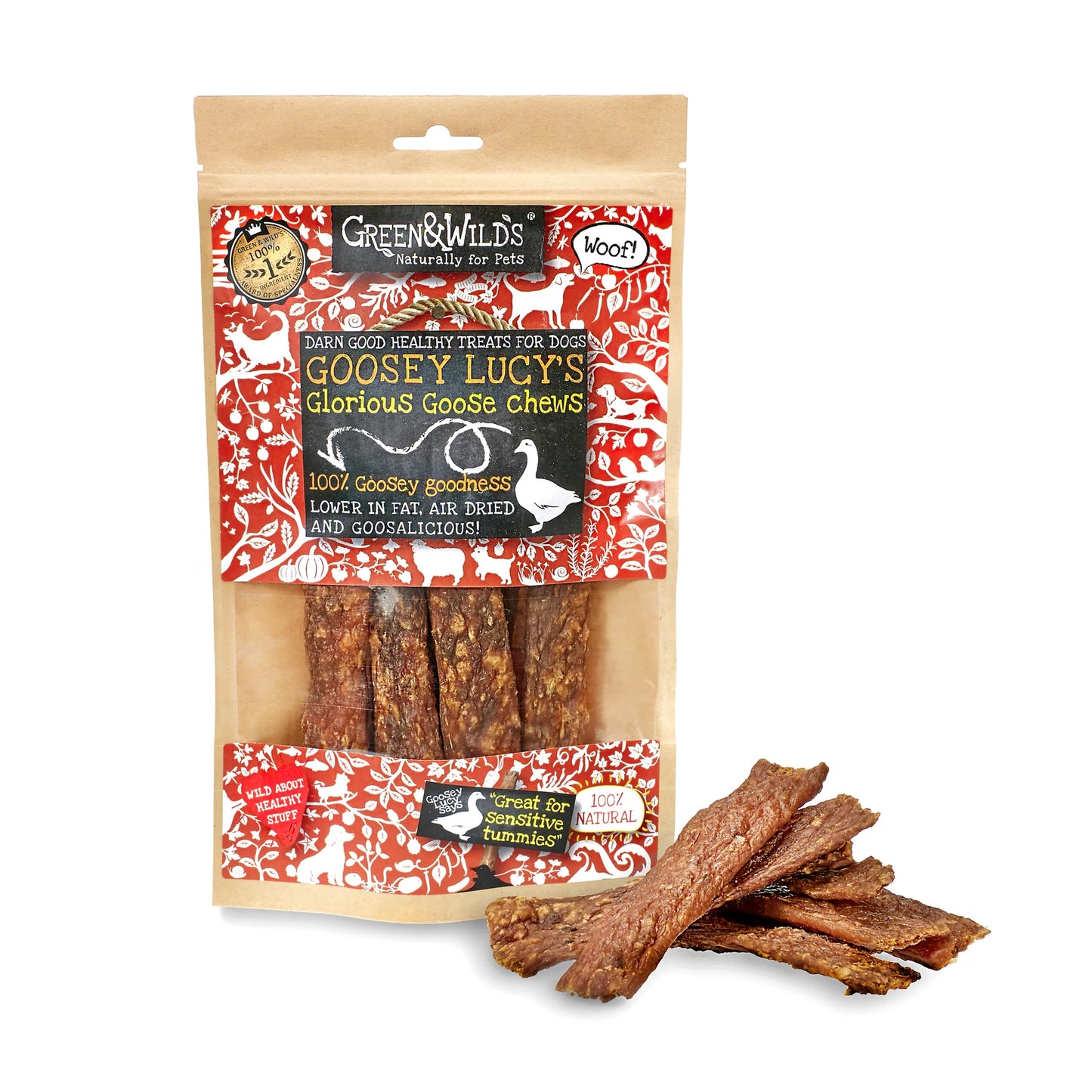 Green & Wild's Goosey Lucy's Goose Chews, 100g