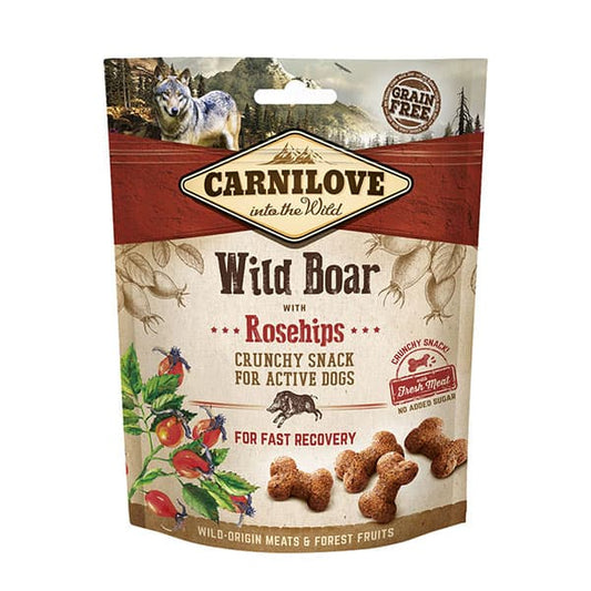 Carnilove Grain Free Crunchy Dog Treats -  Wild Boar with Rosehips 200g