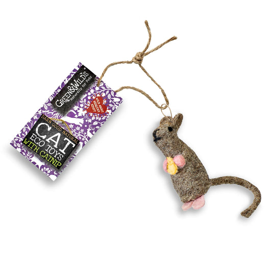 Green & Wild's Cat Toy Baby Belle Mouse with catnip