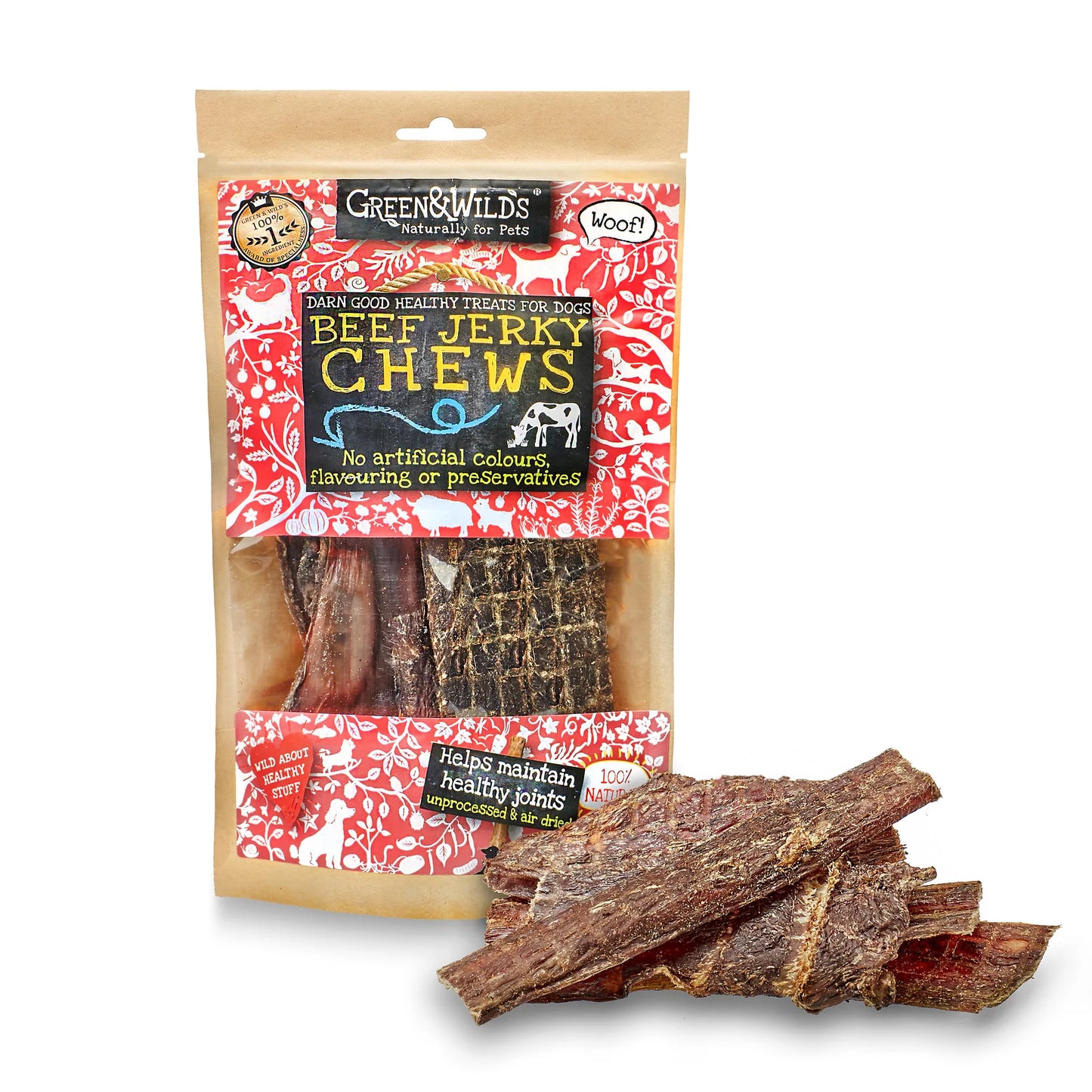 Green & Wilds Beef Jerky Chews 100g