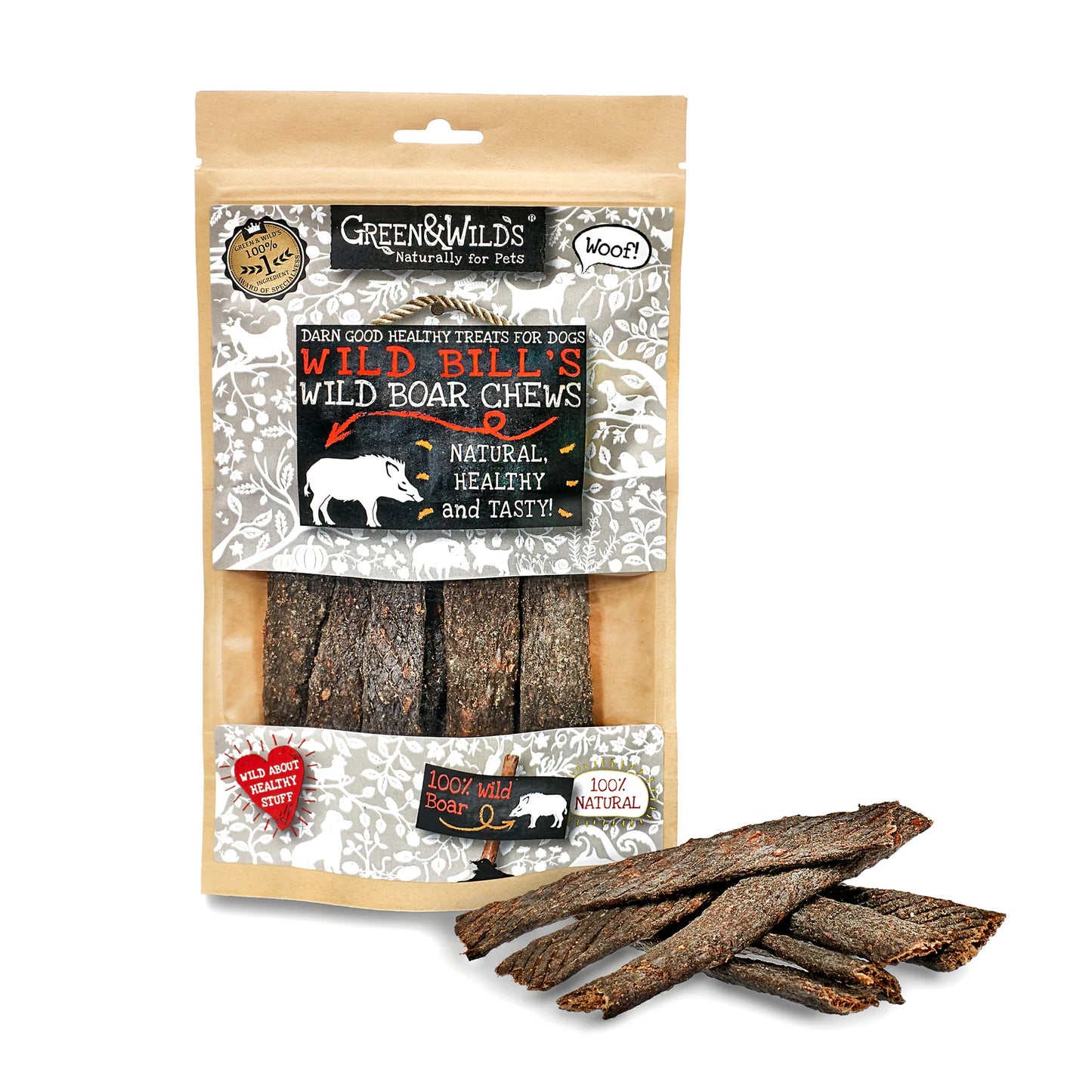 Green & Wild's Wild Boar Chews 100g