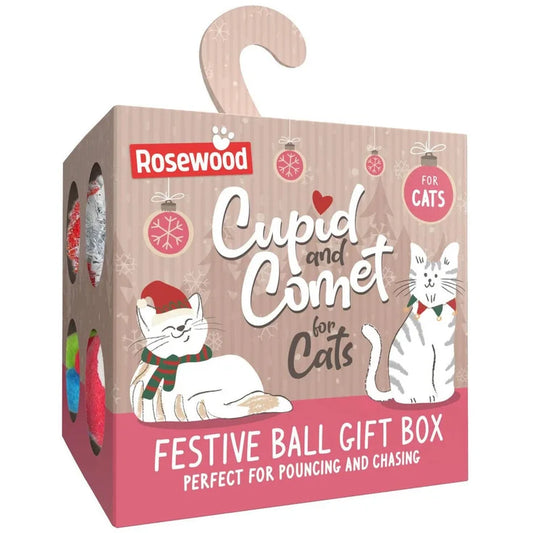 Rosewood Festive Ball Gift Box Cat Toys