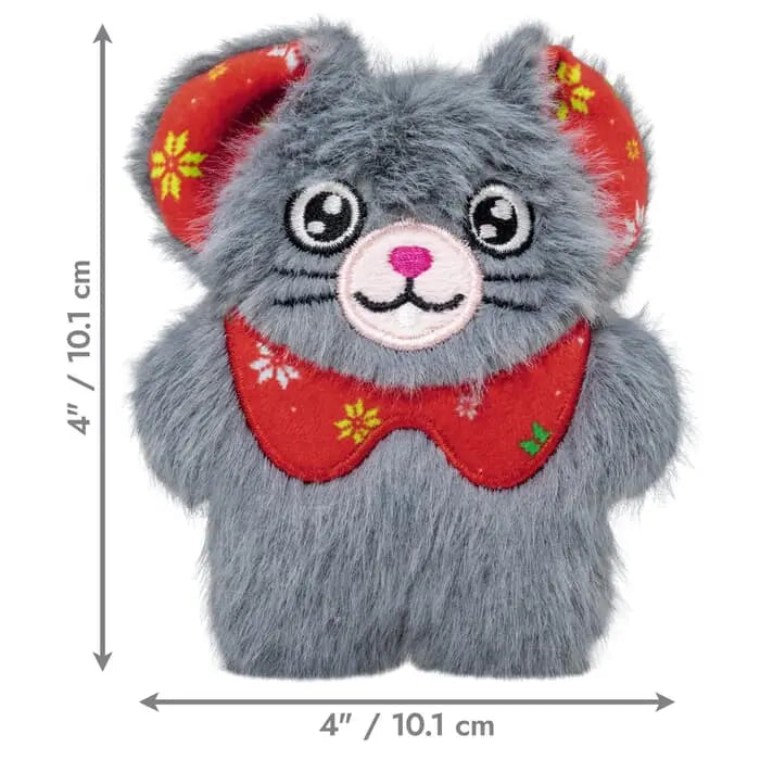 KONG Holiday Cat Snuzzles Mouse Grey