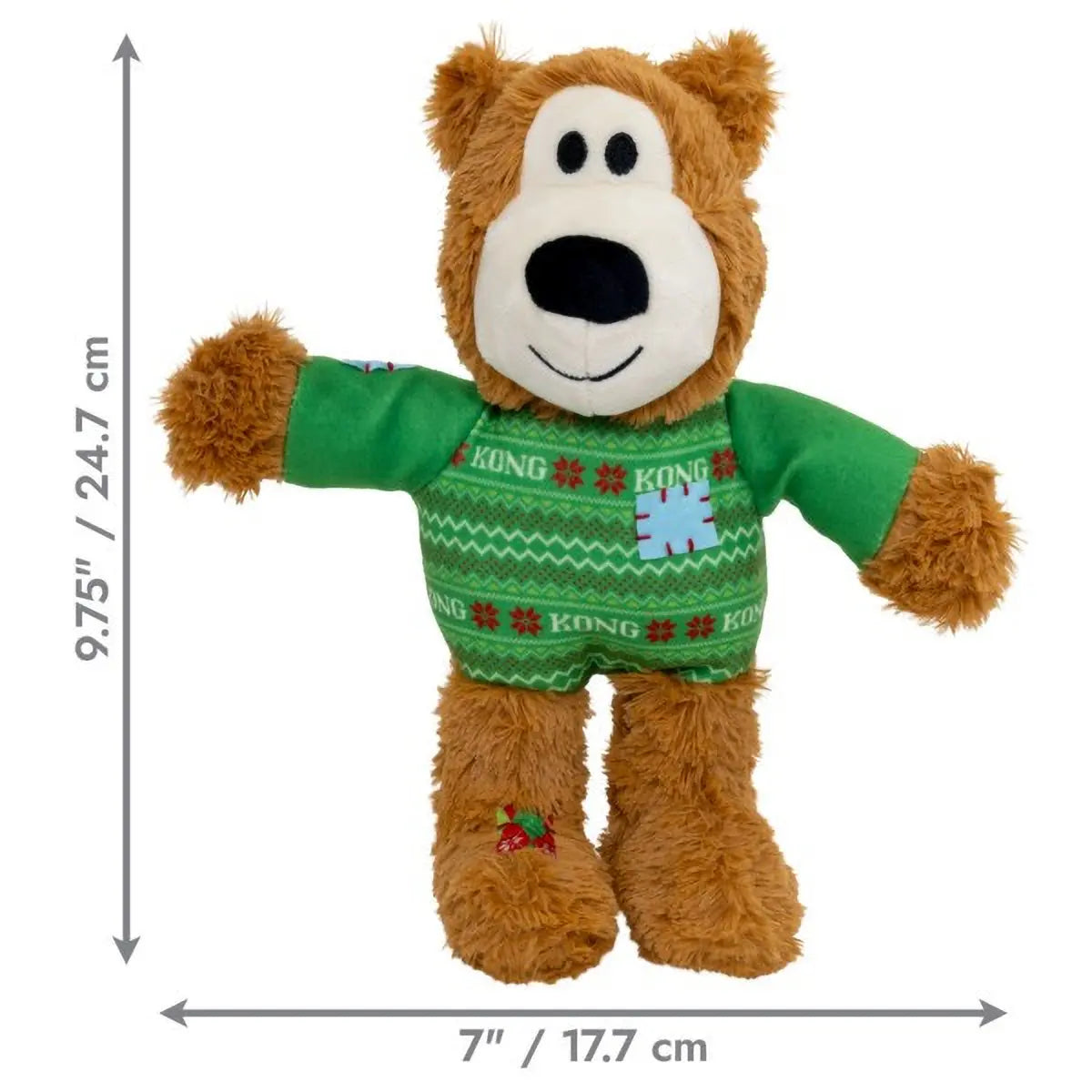 KONG Holiday Wild Knots Sweater Bear Green Medium/Large