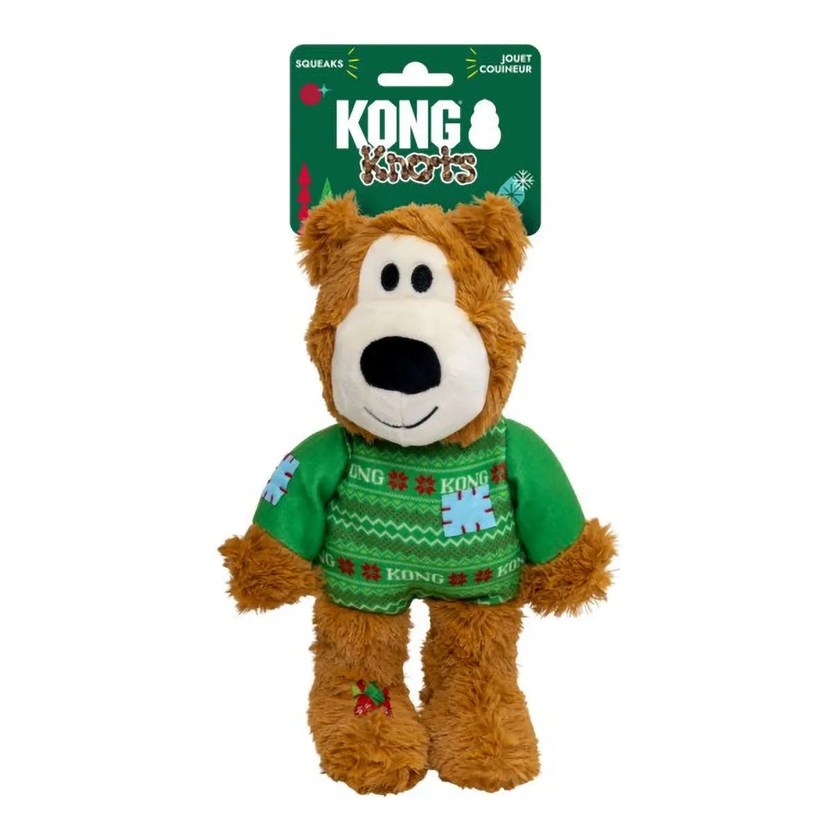 KONG Holiday Wild Knots Sweater Bear Green Medium/Large
