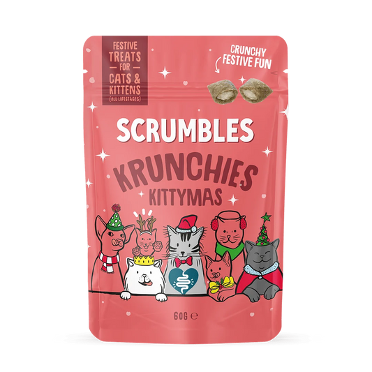 Scrumbles Christmas Turkey Krunchies Cat Treats 60g