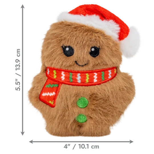 KONG Holiday Snuzzles Mini Santa Gingerbread XS