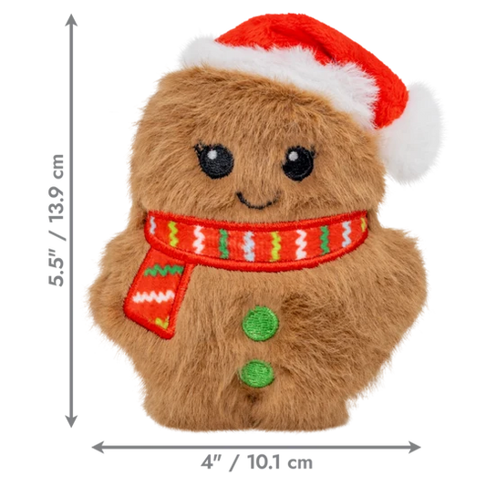 KONG Holiday Snuzzles Mini Santa Gingerbread XS