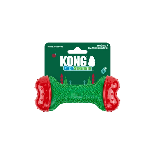 KONG Holiday CoreStrength Bone Green Medium/Large