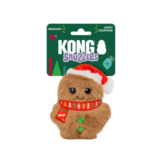 KONG Holiday Snuzzles Mini Santa Gingerbread XS