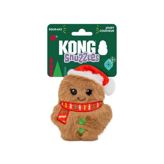 KONG Holiday Snuzzles Mini Santa Gingerbread XS